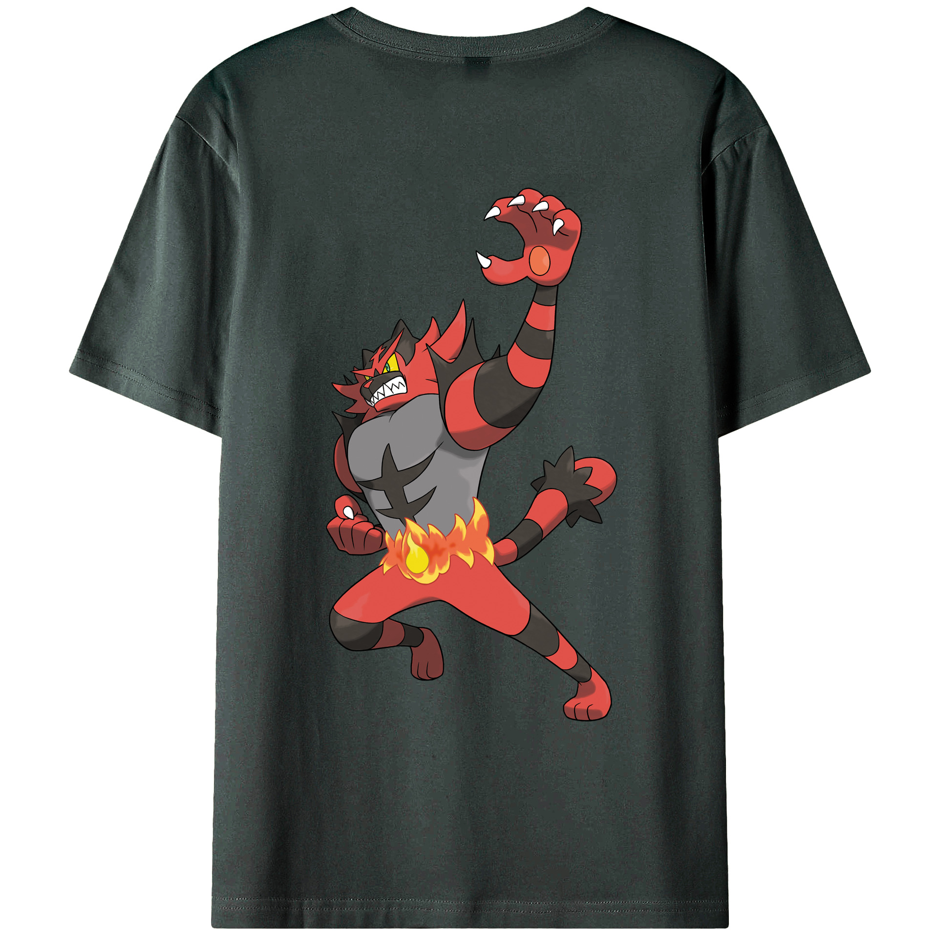 （画像用） ポケットモンスター Pokémon 綿100％ メンズ半袖Tシャツ（バックプリント） 通気性